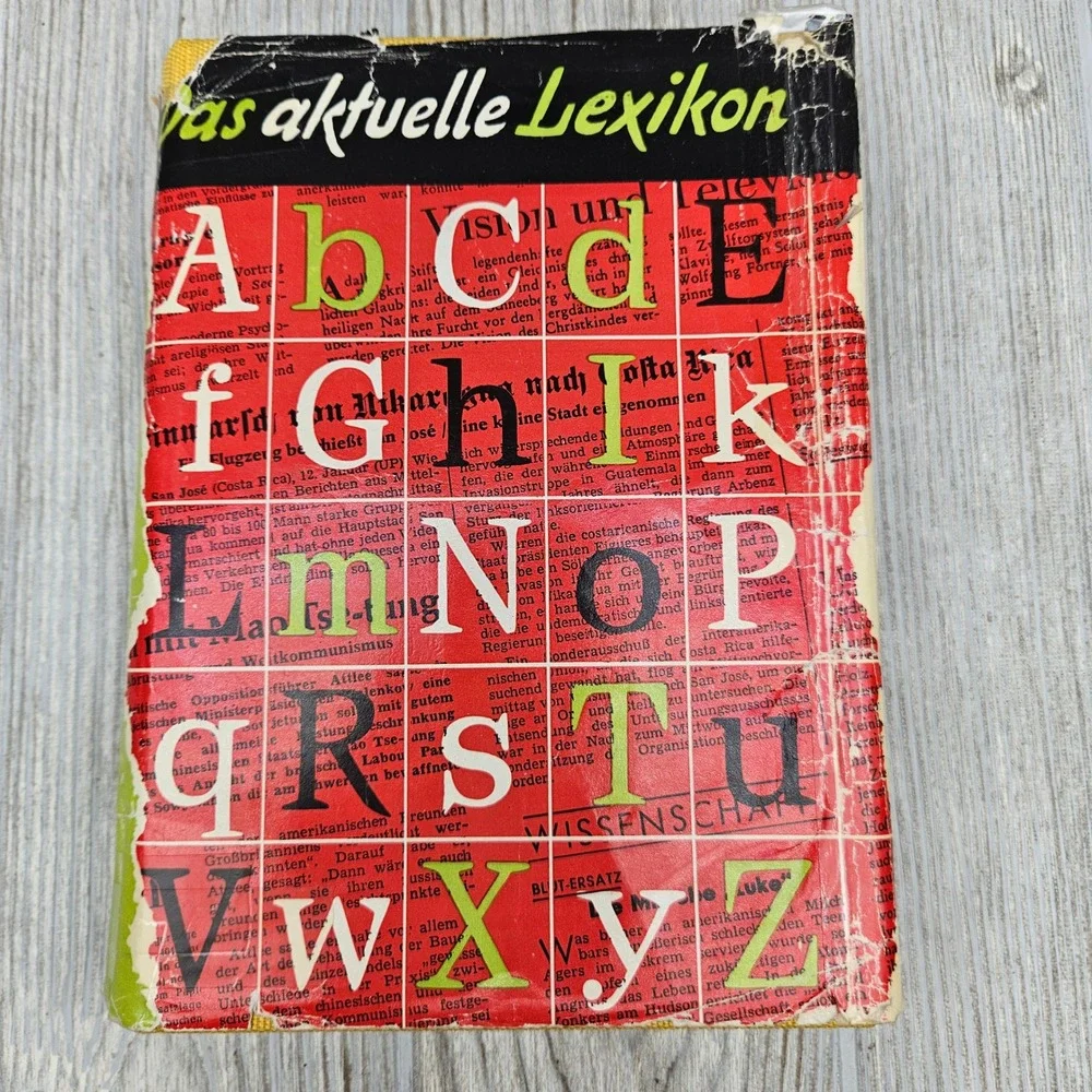 Vintage‎ Das aktuelle Lexikon German Encyclopedia Bertelsmann Mid-Century Book